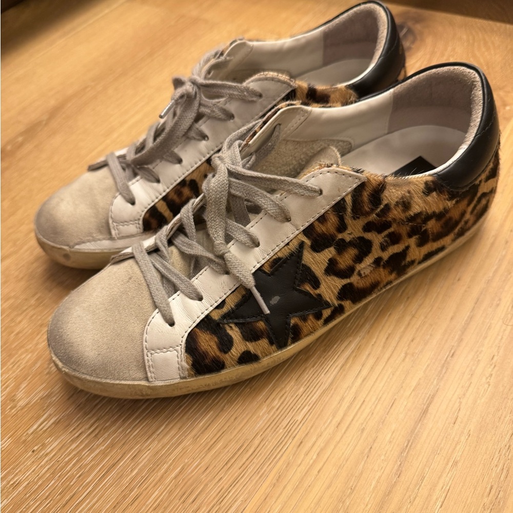 Golden goose Leopard Print Women's Sneakers size 8.5 used buy good condition